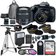 Canon EOS Rebel T7i Digital SLR Camera with Canon EF-S 18-55mm is STM Lens + Sandisk 32GB SDHC Memory Cards + Accessory Bundle
