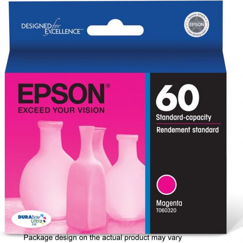 엡손 Epson T060 DURABrite Ultra -Ink Standard Capacity Magenta -Cartridge (T060320) for select Epson Stylus Printers