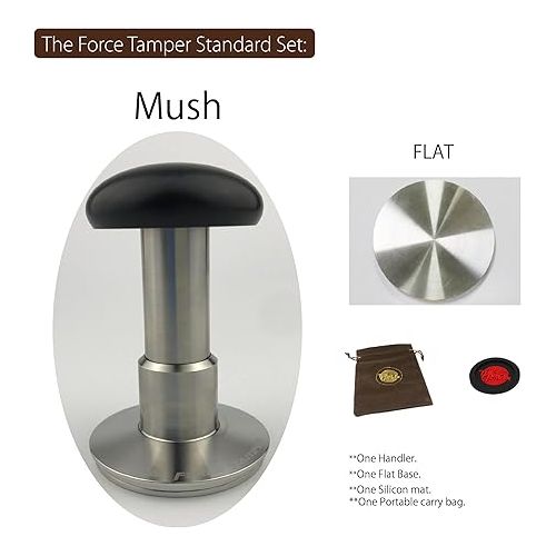  The Force Tamper Automatic Impact Coffee Tamper Adjustable Const Pressure and Autoleveling Standard Set Pro (Jelly, 58.50mm)
