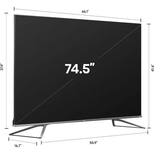 하이센스 Hisense ULED 8K Premium 75U800GR Quantum Dot QLED Series 75-Inch Native 120Hz Roku Smart TV with Alexa Compatibility (2021)
