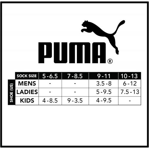 푸마 PUMA Womens 6 Pack Runner Socks, Multi-color, 9-11