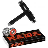 Bones Reds Skateboard Bearings 8-Pack [for Skateboards, Longboards, Scooters, Spinners]