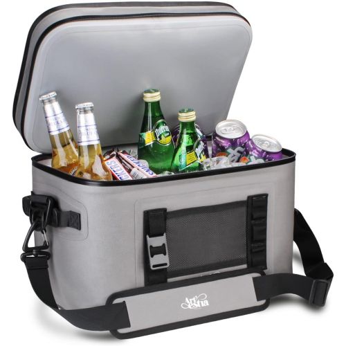  Artestia Soft Cooler Insulated Bag, Leak, Proof, Zipper, Leak Proof Zipper, Portable Ice Chest Cooler for Travel, Lunch, Work, Cars, Picnics, Beaches & Trips (15L)