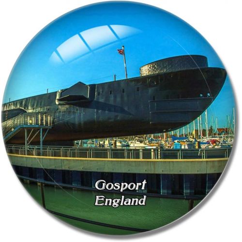  N/A Gosport Royal Navy Submarine Museum UK England 3D Fridge Refrigerator Magnet Whiteboard Magnet Souvenir Crystal Glass
