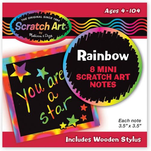  Melissa & Doug Rainbow Mini Scratch Art Notes