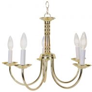 Unknown Monument 671705 Traditional Chandelier, Polished Brass, 18 X 12 In.