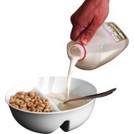 Just Solutions! 2 Pack - Just Crunch Anti-Soggy Cereal Bowl - Keeps Cereal Fresh and Crunchy | BPA Free | Microwave Safe | For Ice Cream & Topping, Yogurt & Berries, Fries & Ketchup and More  Whi