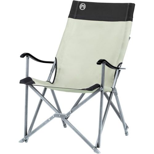 콜맨 Coleman Sling Chair, Comfortable Outdoor Camping Chair, High and Inclined Back Rest, with Carry Bag for Easy Transport, Khaki