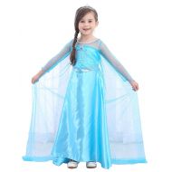 About Time Co Girls Princess Snow Queen Long Dress Up Costume