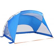 ALPHA CAMP 3 Person Sports/Beach Shelter Easy Up Sun Shade - 9’ x 6’