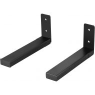 WALI Center Channel Speaker Wall Mount Dual Bracket Holder Stands, Hold up to 30 lbs, Arms Extend Adjustment from 7 to 11.5 inch (SLK201), Black