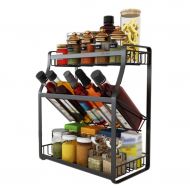 Junson Seasoning box, Kitchen seasoning shelf rack floor oil bottle soy sauce bottle vinegar bottle storage rack (Size : 45CM)