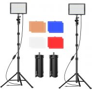 [아마존베스트]Emart LED Video Light 11 Brightness/4 Color Filters Dimmable Photography Continuous Table Top Lighting, Adjustable Tripod Stand, USB Portable Fill Light for Photo Studio Shooting
