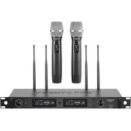 Phenyx Pro Wireless Microphone System, True Diversity Dual Cordless Microphone Set, Professional UHF Handheld Wireless Microphones w/Auto Scan, 2x1000 Channels, 328ft for Stage & Studio (PTU-2U)