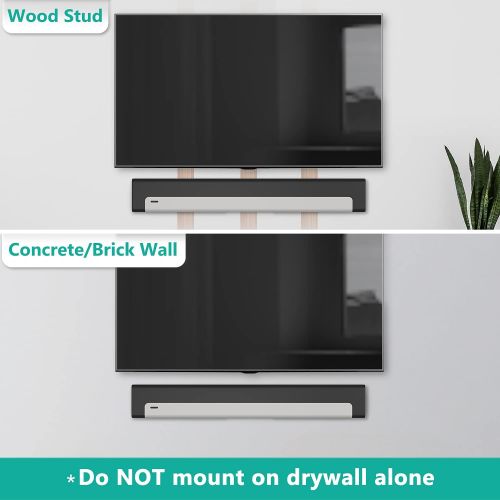  WALI Wall Mount for Sonos Playbar Sound Bar Easy to Install Speaker Wall Mount Kit, Hold 33 lbs Weight Capacity (SON001), Black