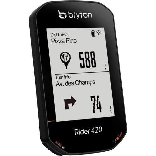  [아마존베스트]Bryton Rider 420 GPS Cycle Computer. 35hr Long Battery Life, Bread-Crumb Trail with Turn-by Turn Follow Track. 5 Satellites Systems Support for Better Accuracy.