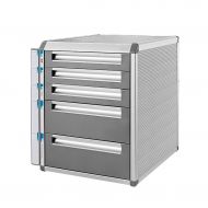 ZCCWJG File Cabinet, Desktop high Drawer Office Storage Box Lockable (Aluminum Alloy) 31.5 35 39.8CM (Size: 5 Layers)