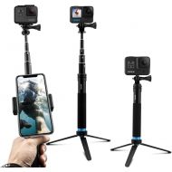 [아마존베스트]AFAITH Upgraded Pole for GoPro, Aluminum Alloy GoPro Selfie Stick with Stable Tripod Waterproof Handheld Monopod for GoPro Hero 8 Black/Hero 9 Black/7/6/5/4/ Osmo Action Camera/Xia