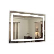Mirrors and Marble LED Front-Lighted Bathroom Vanity Mirror: 56 Wide x 36 Tall - Commercial Grade - Rectangular - Wall-Mounted