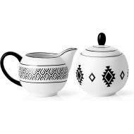 SWEEJAR Ceramic Sugar and Creamer Set, Cream Pitcher, Sugar Bowl with Lid, Coffee Serving Set for Wedding/Women/Gift/Afternoon Tea