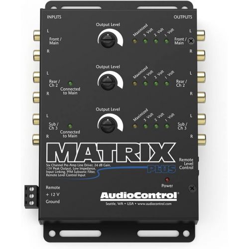  [아마존베스트]AudioControl Matrix Plus Black Six Channel Line Driver with Remote Level Control Input
