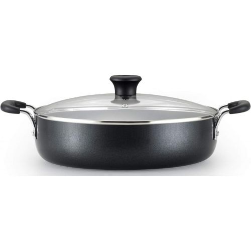  T-fal B36282 Nonstick Deep Covered Everyday Pan with Ergonomic Stay-Cool Handles Cookware, 12-Inch, Black