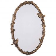 Uttermost Paza Distressed Antique Gold Leaf 34x22 Wall Mirror - 13575 P