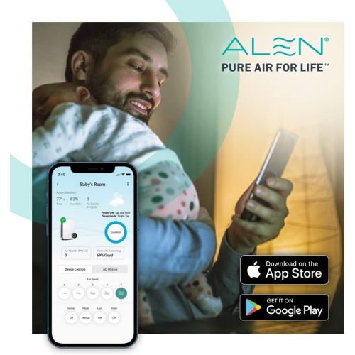  Alen 75i Air Purifier, Quiet Air Flow for Extra-Large Rooms, 1300 SqFt, Air Cleaner for Allergens, Dust, Mold, Pet Odors, Smoke with Long Filter Life