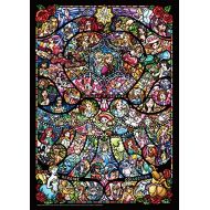 Tenyo DW 1000 005 Disney & Pixar Heroine Stained Art Small Jigsaw Puzzle (1000 Pieces)