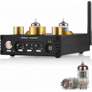 Douk Audio P1 Bluetooth Vacuum Tube Preamp Headphone Amplifier with Extra GE5654 Tubes