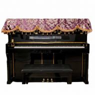 PANDA SUPERSTORE Upright Piano Dust Cover Vintage Piano Cover Piano Cloth Gold Stamping Flannel