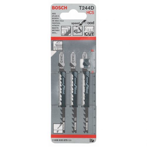  Bosch 2608630879 Jigsaw Blade T244 D 3 Pcs