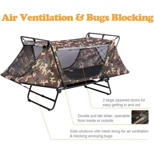  [아마존베스트]Yescom Single Tent Cot Folding Portable Waterproof Camping Hiking Bed Rain Fly Bag
