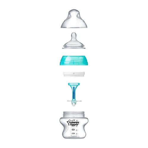 토미티피 Tommee Tippee Advanced Anti-Colic Newborn Baby Bottle Feeding Set, Heat Sensing Technology, BPA-Free