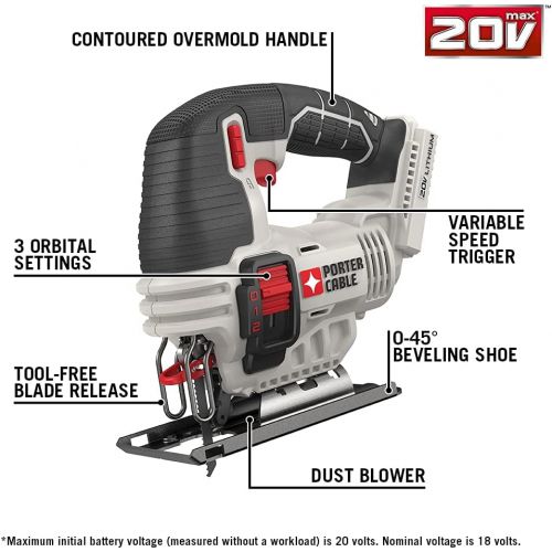  [아마존베스트]PORTER-CABLE 20V MAX Cordless Drill Combo Kit, 8-Tool (PCCK619L8)