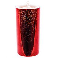 Oak Street Warehouse 7 Inch Red Mercury Glass Fountain Candle - Remote Control