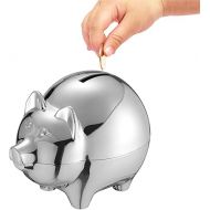 Metal Piggy Kid's Money Bank Coin Money Bank for Girls and Boys,Practical Gifts for Birthday,Christmas, Baby Shower(Silver) for Kids