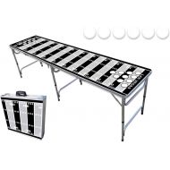 PartyPongTables.com 8-Foot Professional Beer Pong Table w/Optional Cup Holes - Las Vegas Football Field Graphic