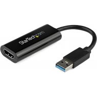 StarTech.com USB 3.0 to HDMI Adapter - 1080p (1920x1200) - Slim/Compact USB Type-A to HDMI Display Adapter Converter for Monitor - External Video & Graphics Card - Black - Windows