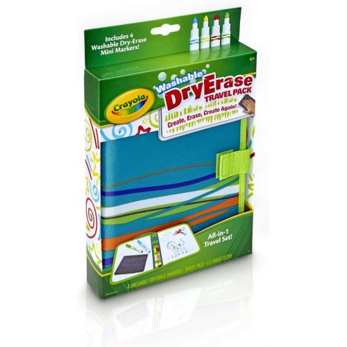  [아마존베스트]Crayola Washable Dry Erase Travel Pack, Whiteboard for Kids, Ages 4, 5, 6, 7