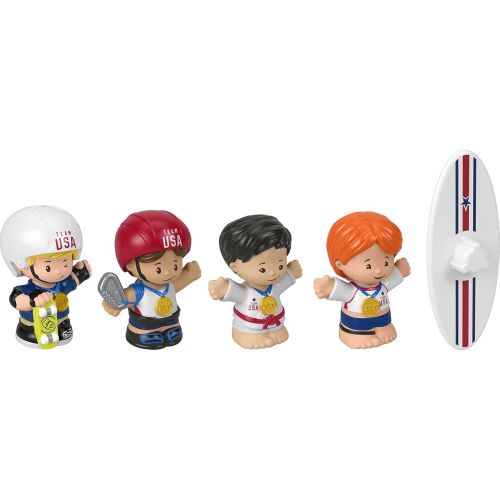  Fisher-Price Little People Collector Team USA New Sports Set, 4 Athlete Figures in Gift Package for Fans Ages 1 to 101 Years