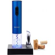 [아마존베스트]Secura Electric Wine Opener, Automatic Electric Wine Bottle Corkscrew Opener with Foil Cutter, Rechargeable (Blue)