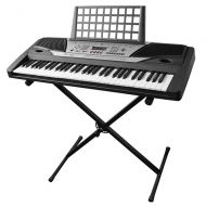 AW Electronic Piano Keyboard 61 Key Music Key Board Beginner 37x14x5 Piano LCD Display w/X Stand Manual
