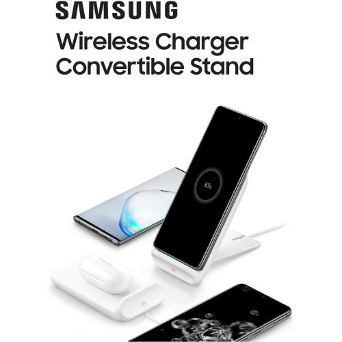 삼성 [아마존베스트]Samsung Electronics Wireless Charger Convertible Qi Certified (Pad/Stand), for Galaxy Buds, Galaxy Phones, and Apple iPhone Devices - US Version - Black (US Version)