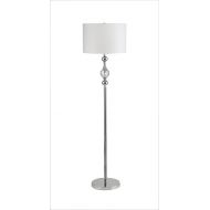 ORE International Inc. 6187F 62.5 Leona Crystal and Chrome Floor LAMP Gray