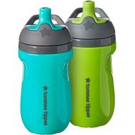 Tommee Tippee Insulated Sportee Water Bottle for Toddlers, Spill-Proof, 9oz, 12m+, 2-Count, Teal and Green