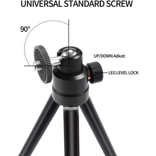  Portable and Extendable Webcam Tripod, AUSDOM Lightweight Mini Aluminum Tripod with 1/4 Mounting Screw for Webcams, GoProdevices, Small Digital Dameras (not DSLRs)