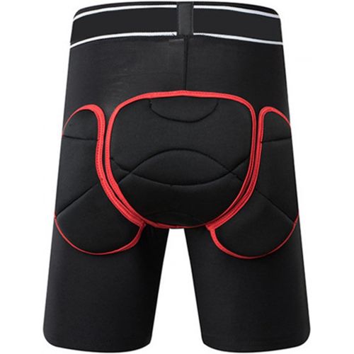  Q-FFL Black Breathable Protective Gear, 3D Padded Shorts, Tailbone Hip Butt Pad for Men Women Skating Ski Snowboarding (Size : Large)