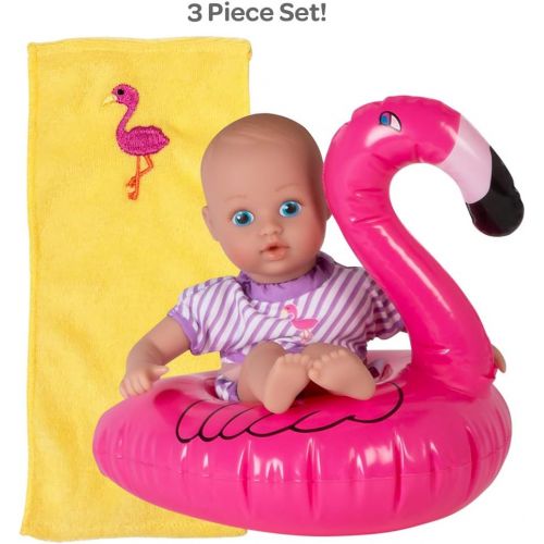아도라 베이비 Adora Water Baby Doll, SplashTime Baby Tot Fun Flamingo 8.5 inch Doll for Bathtub/Shower/Swimming Pool Time Play, Pink