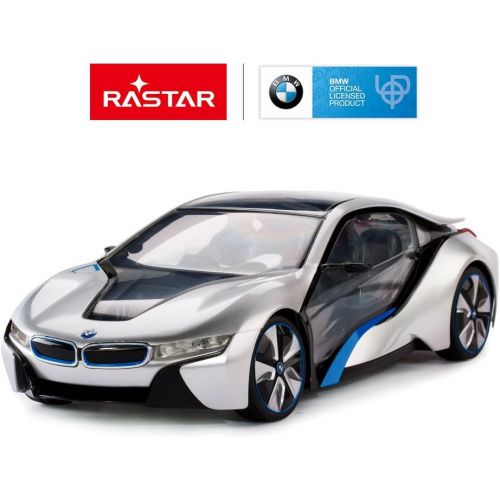라스타 RASTAR BMW Toy Car, 1:14 BMW i8 Remote Control Car BMW RC Car, Fully Transparent / Interior Light ? Silver, 27MHz / 40MHz